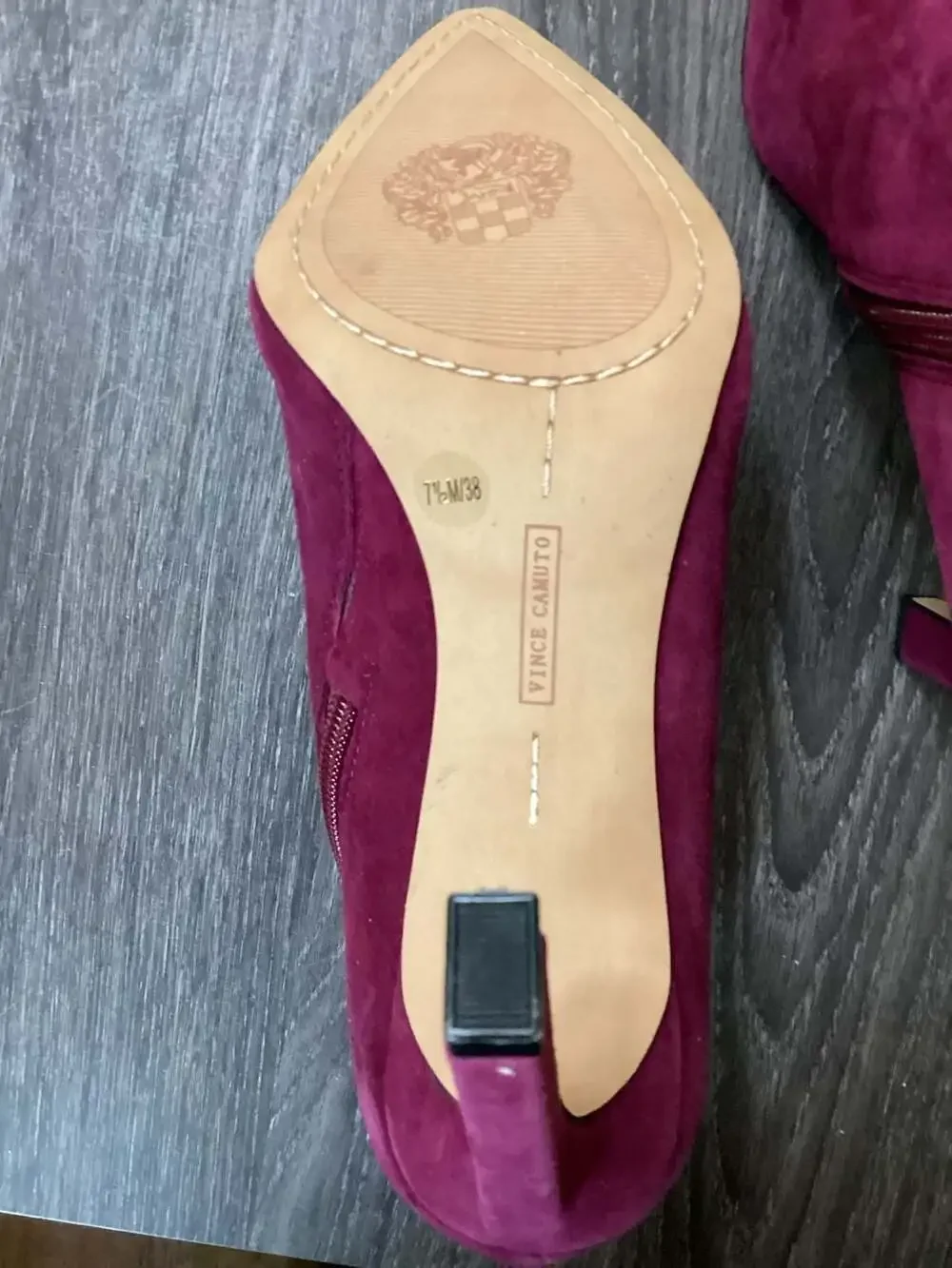 Vince Camuto Sestrind Pointed Toe Suede Deep Berry Booties